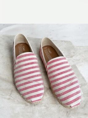 Toms • Deconstructed Alpargate Rope Espadrilles • Red Stripe